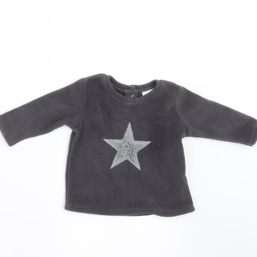 NEXT Baby Grey  Fleece Pullover Jumper Size 0-3 Months