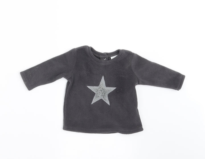 NEXT Baby Grey  Fleece Pullover Jumper Size 0-3 Months