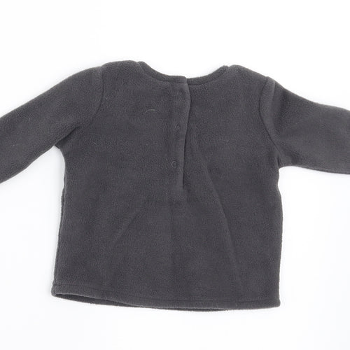 NEXT Baby Grey  Fleece Pullover Jumper Size 0-3 Months