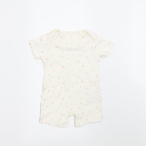 Marks and Spencer  Ivory Polka Dot  Romper One-Piece Size 0-3 Months