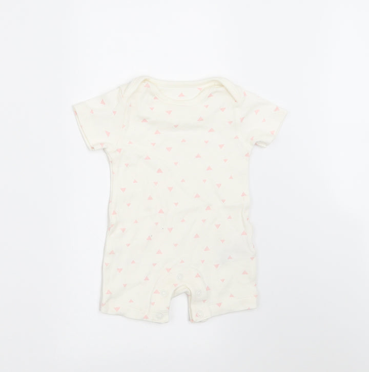 Marks and Spencer  Ivory Polka Dot  Romper One-Piece Size 0-3 Months