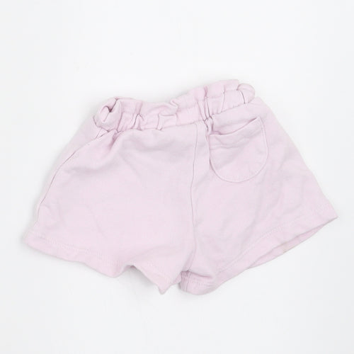 Zara Girls Pink   Cropped Trousers Size 3-6 Months  - SHORTS