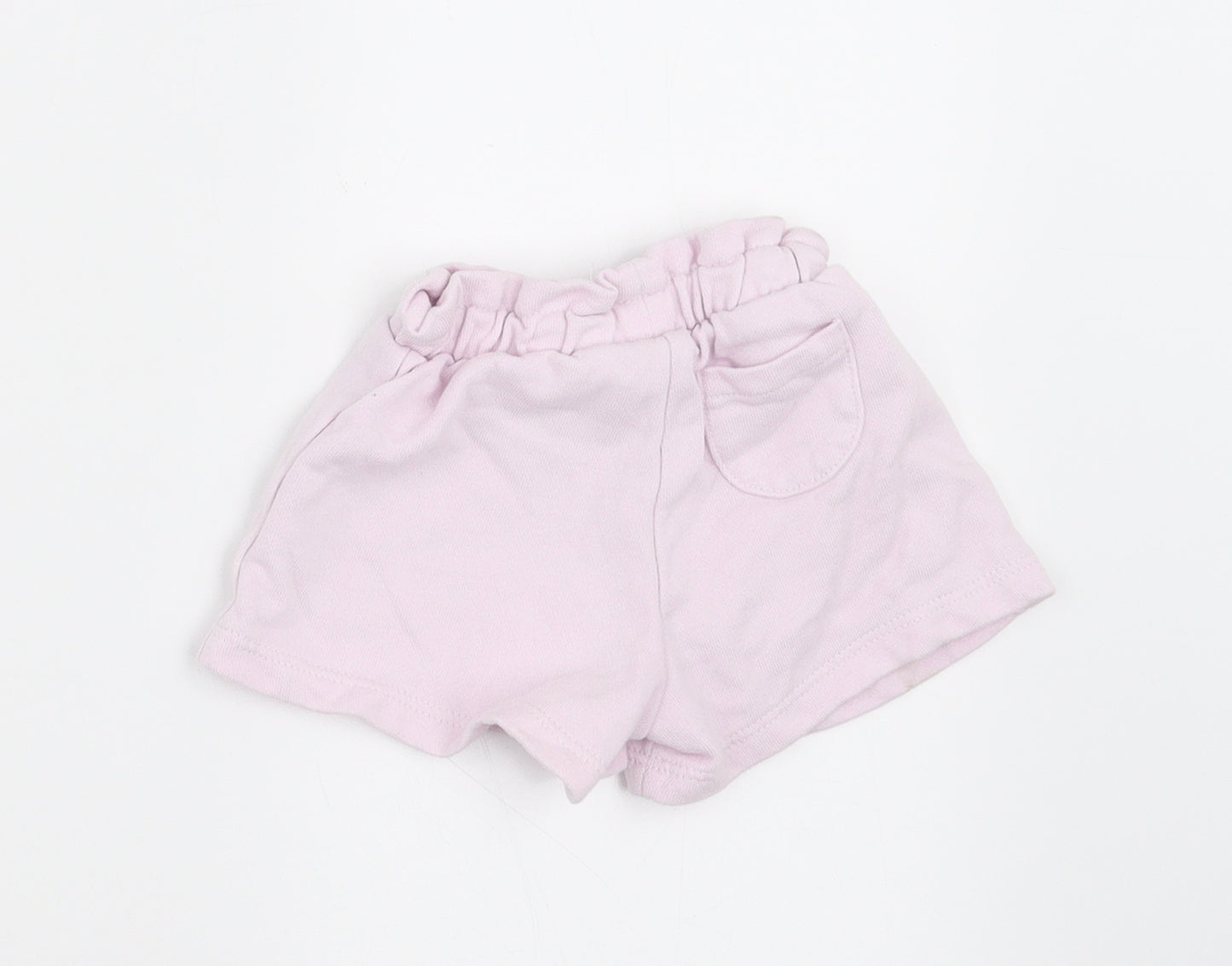 Zara Girls Pink   Cropped Trousers Size 3-6 Months  - SHORTS