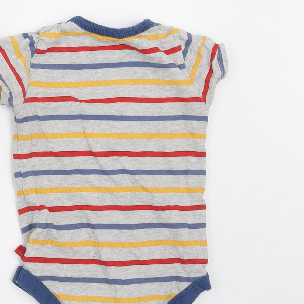 TU Boys Grey Striped  Basic T-Shirt Size 9-12 Months  - THE GRUFFALO