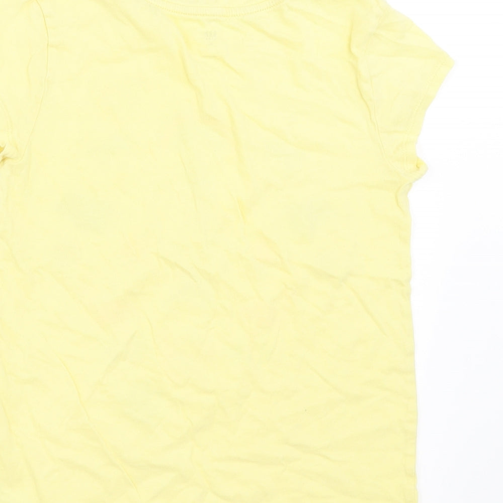 Gap Girls Yellow   Basic T-Shirt Size 12-13 Years  - SUMMER CAMP