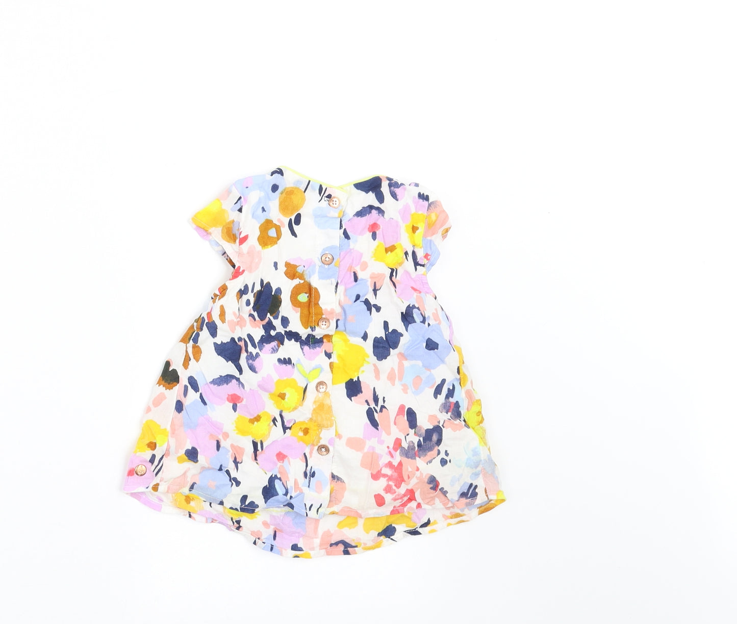 Marks and Spencer Girls White Floral  A-Line  Size 3-6 Months