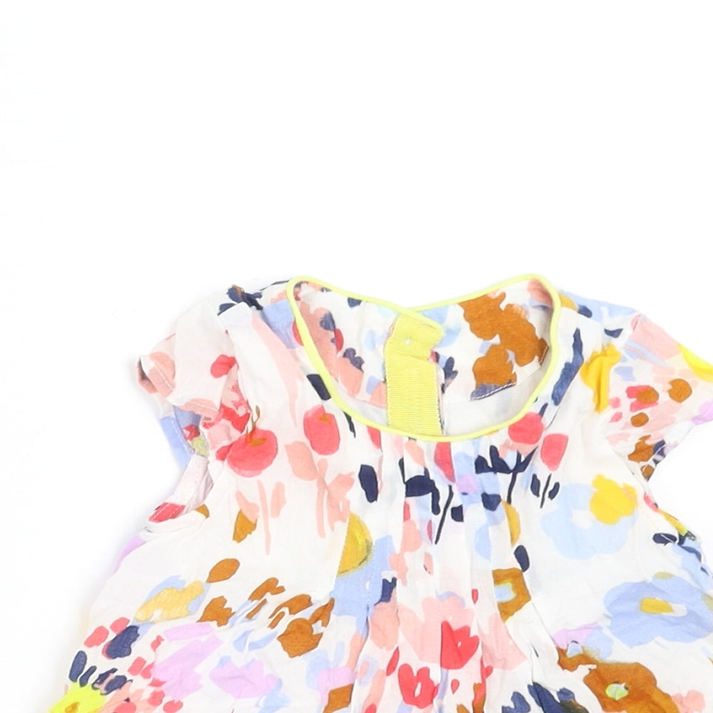 Marks and Spencer Girls White Floral  A-Line  Size 3-6 Months
