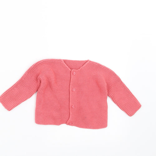Marks and Spencer Girls Pink   Cardigan Jumper Size 0-3 Months
