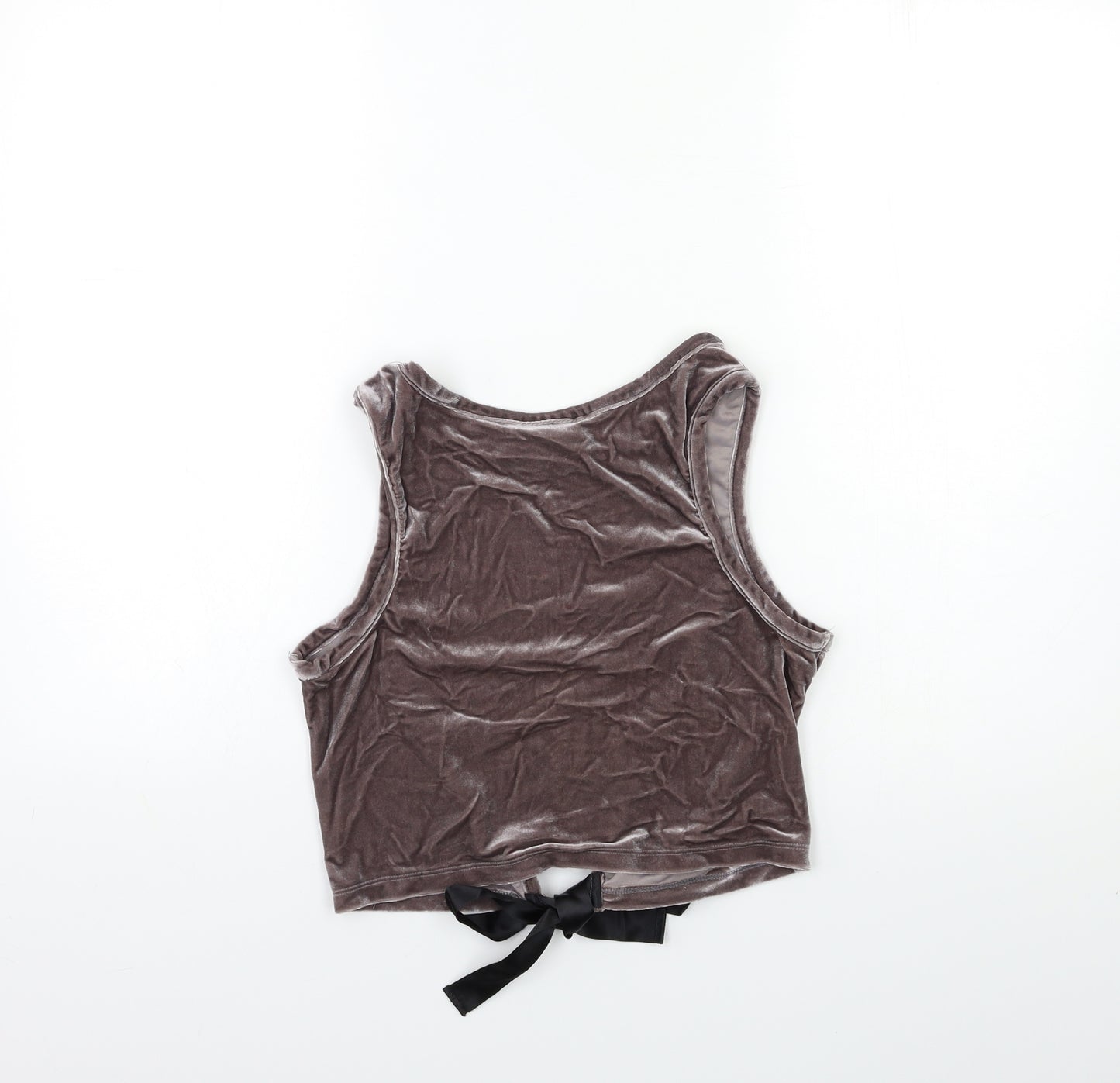 SheIn Womens Grey  Velour Basic Tank Size S