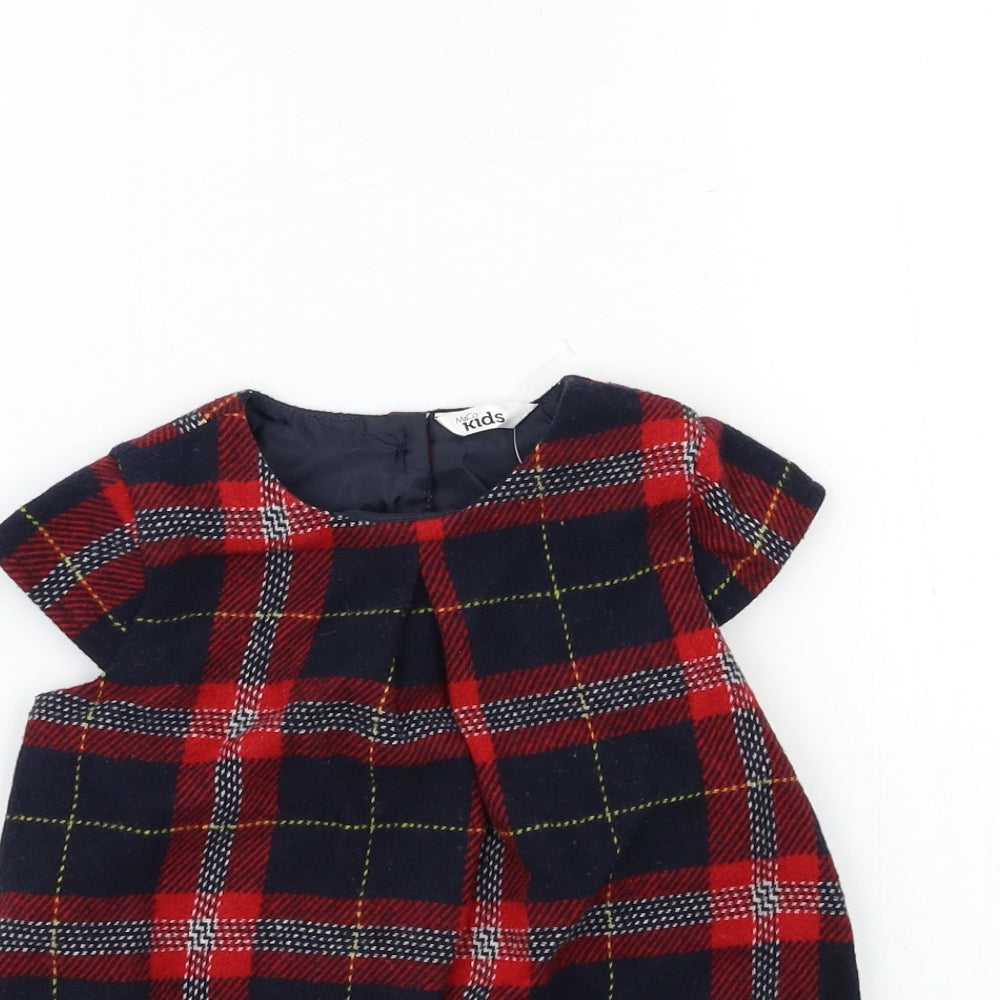 M&Co Baby Blue Check  A-Line  Size 18 Months