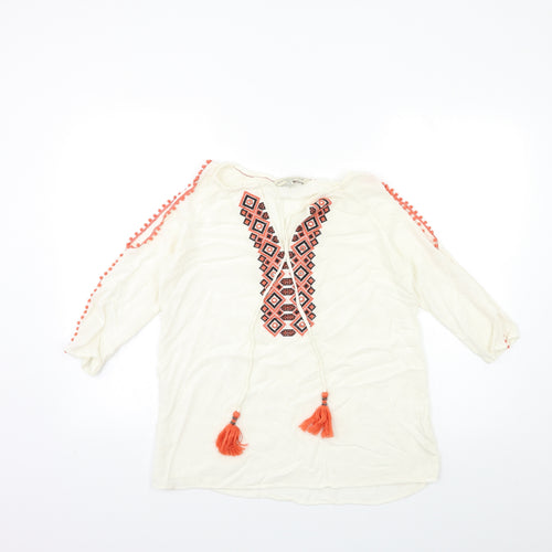 F&F Womens White   Basic Blouse Size 8