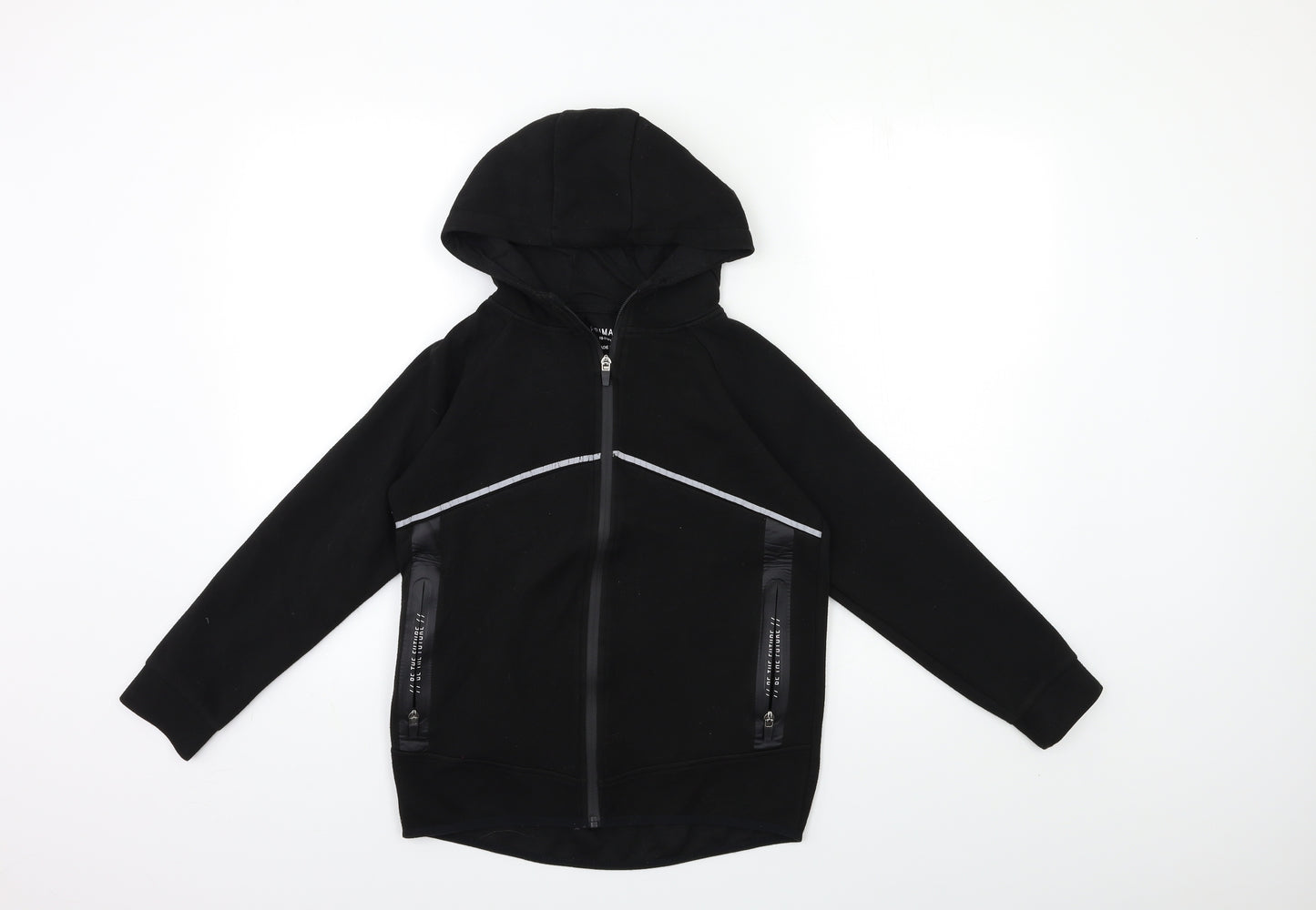 Primark Boys Black   Full Zip Hoodie Size 10 Years