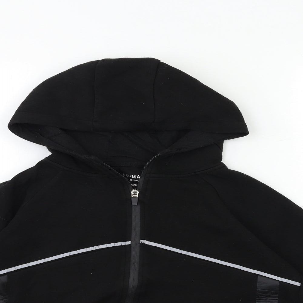 Primark Boys Black   Full Zip Hoodie Size 10 Years