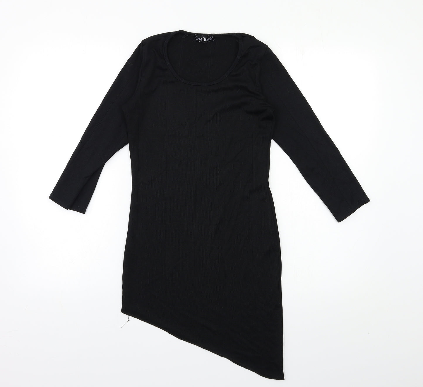 OneTouch Womens Black  Knit Pullover Jumper Size 8