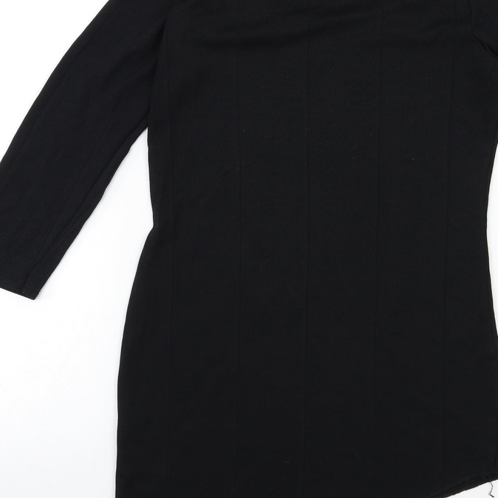 OneTouch Womens Black  Knit Pullover Jumper Size 8