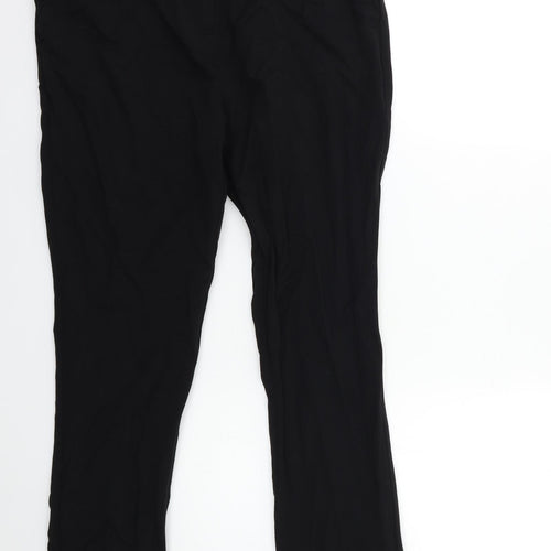 Papaya Womens Black   Trousers  Size 12 L30 in