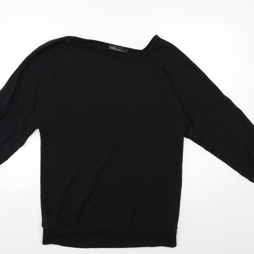 AURA Womens Black  Knit Pullover Jumper Size L