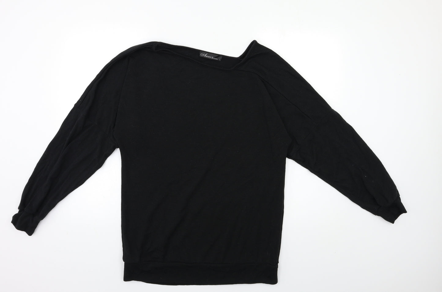 AURA Womens Black  Knit Pullover Jumper Size L