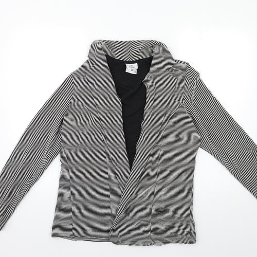 NEXT Womens Black Striped  Jacket Blazer Size 10