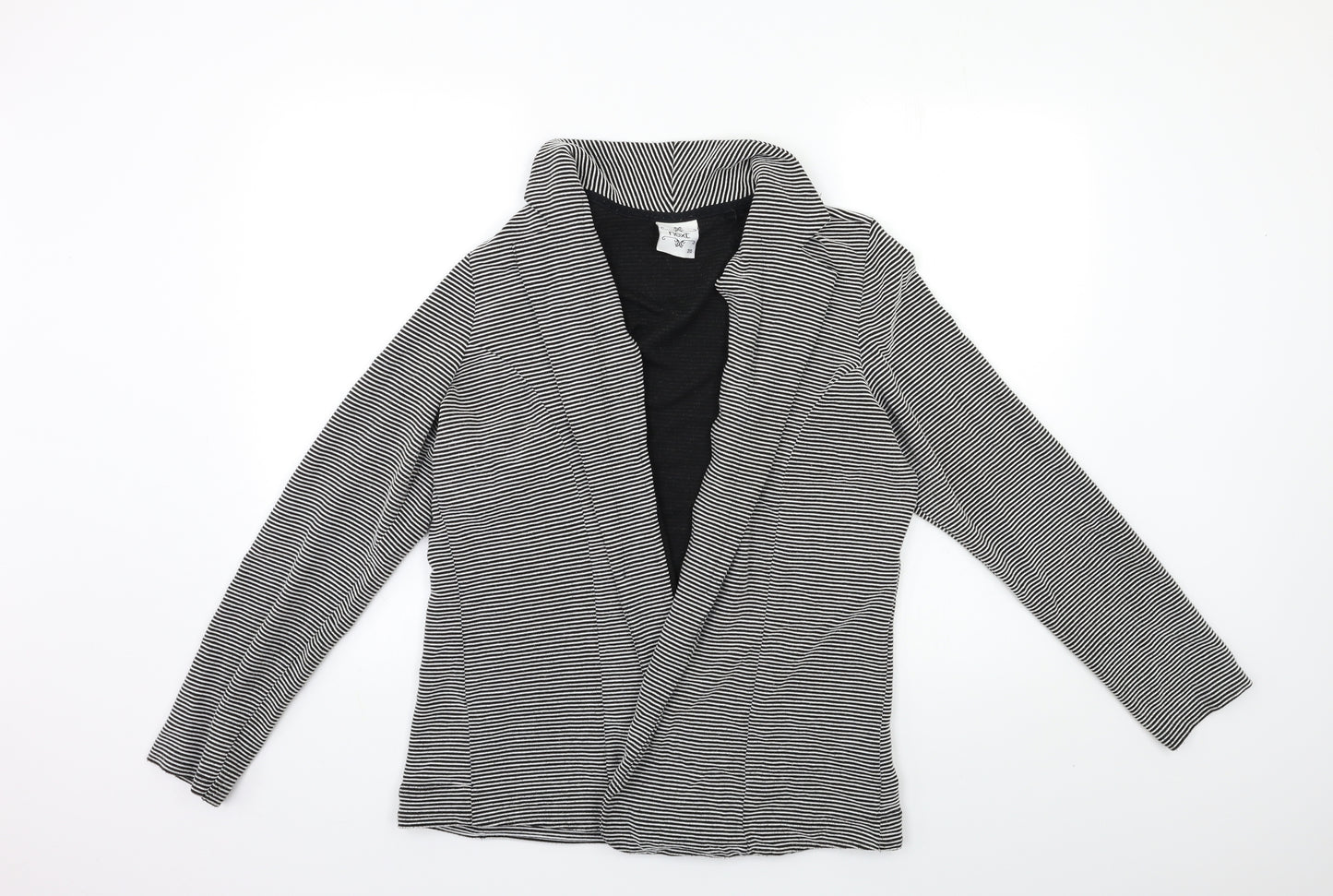 NEXT Womens Black Striped  Jacket Blazer Size 10