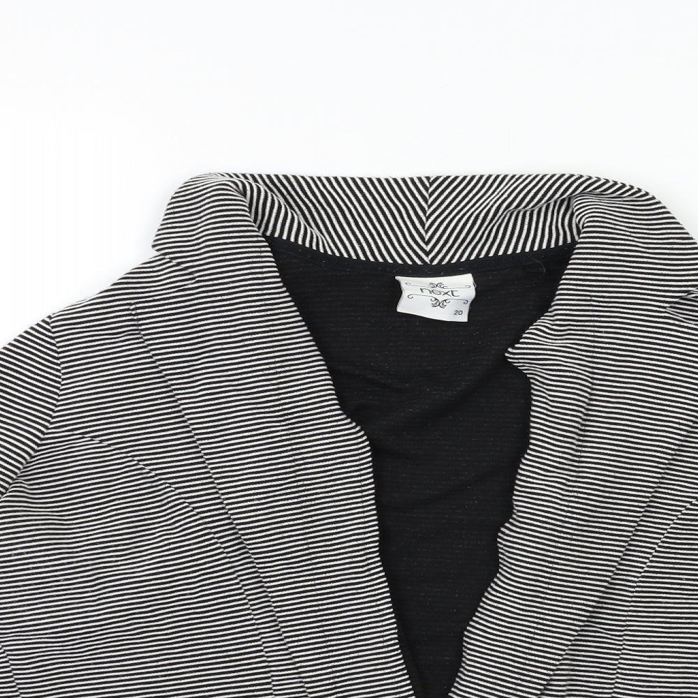 NEXT Womens Black Striped  Jacket Blazer Size 10