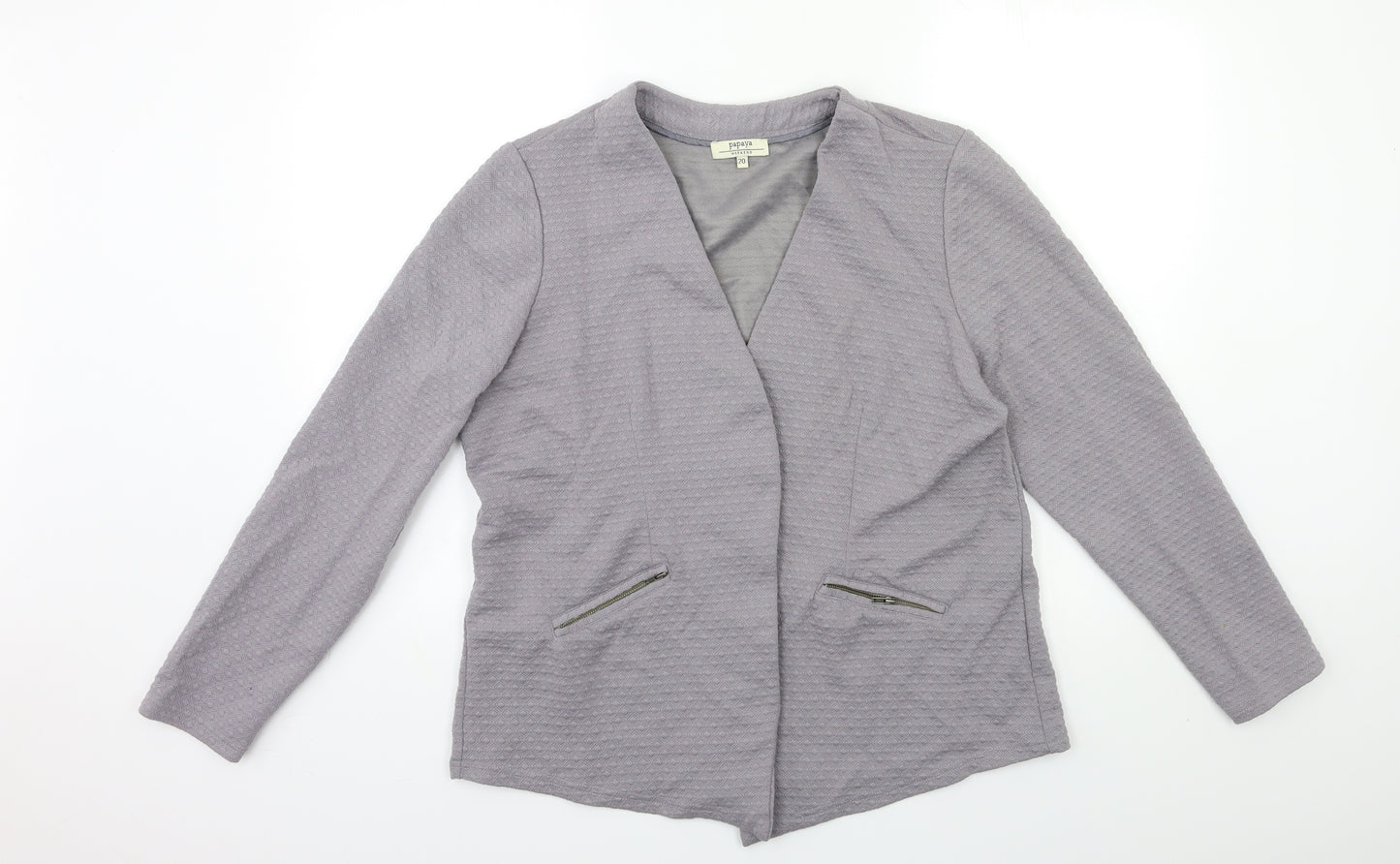 Papaya Womens Grey   Jacket Blazer Size 20