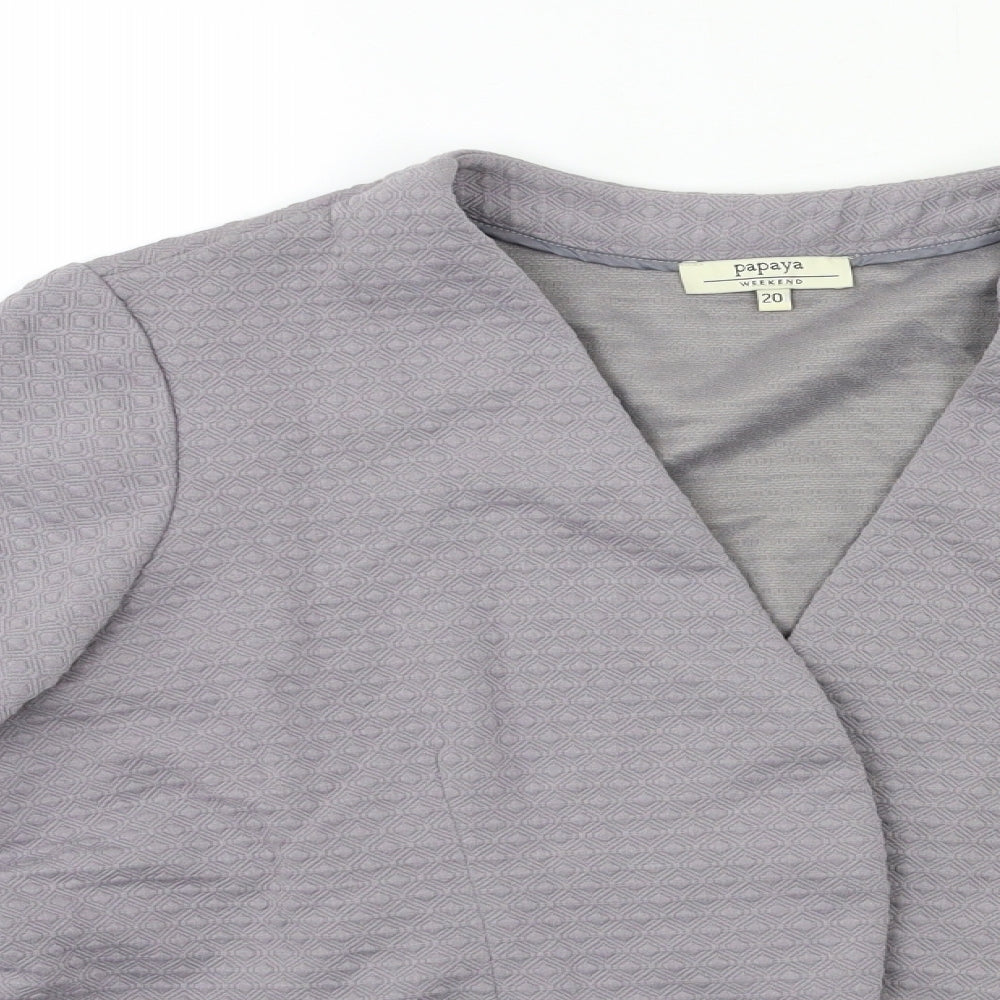 Papaya Womens Grey   Jacket Blazer Size 20