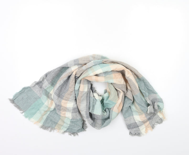 Preworn Womens Blue Check Scarf