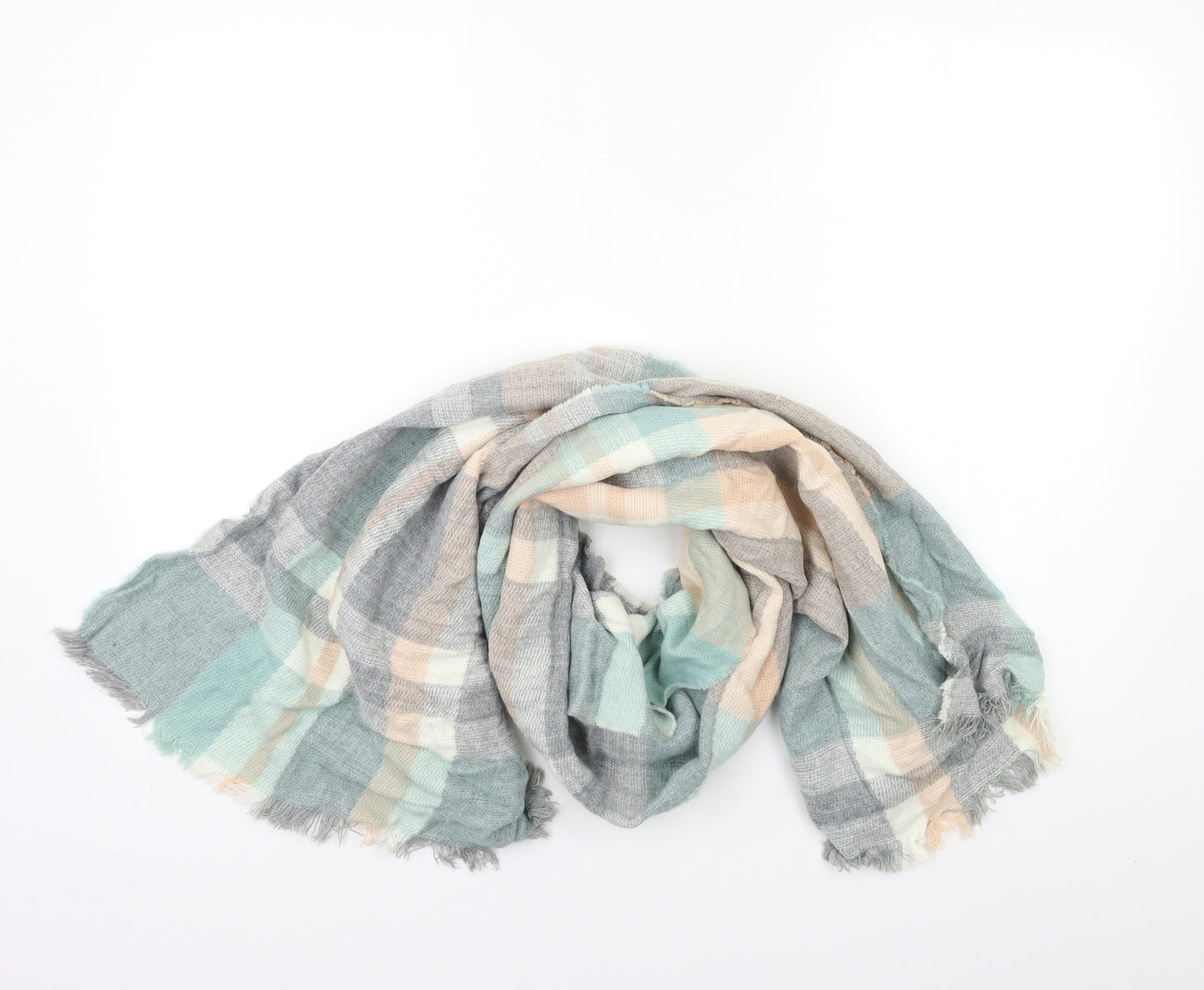Preworn Womens Blue Check   Scarf