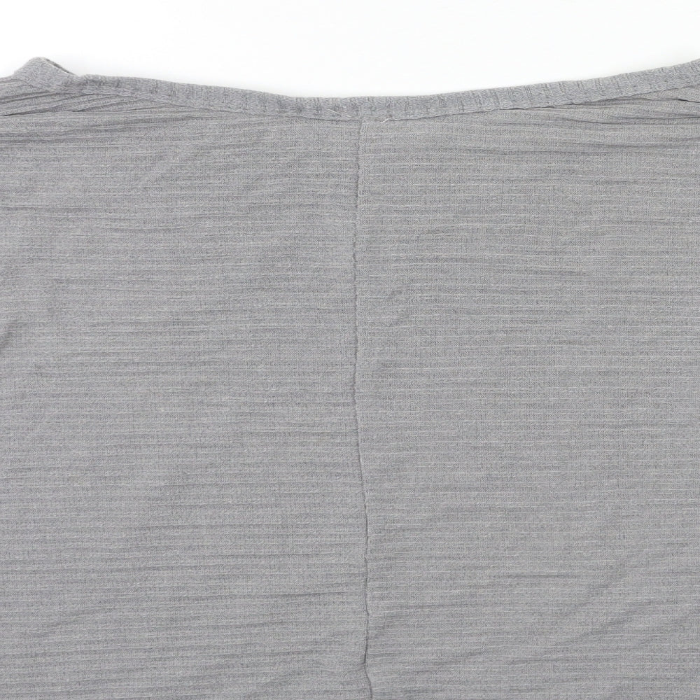 YONIS Womens Grey  Knit Pullover Jumper Size L