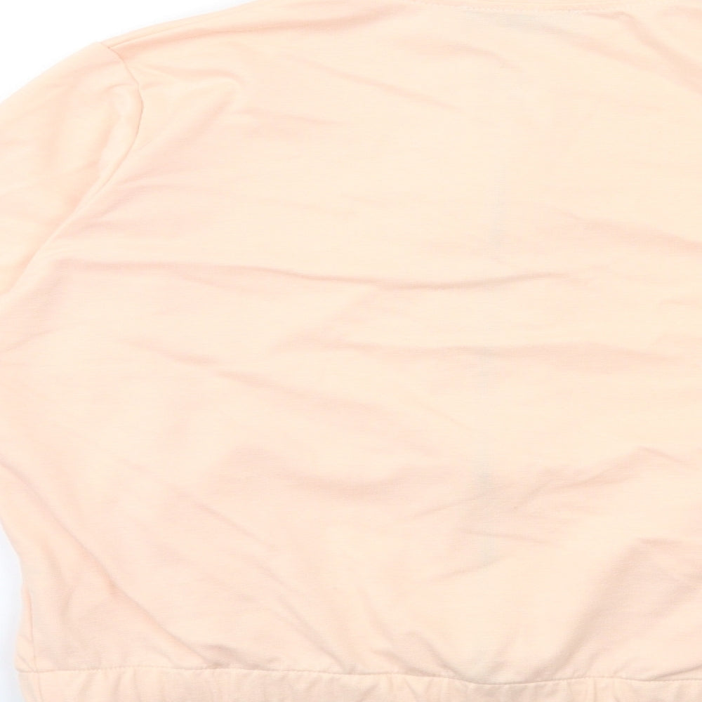 Boohoo Womens Pink   Full Zip Sweatshirt Size S
