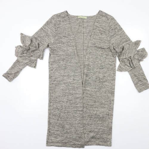 innocence Womens Beige   Cardigan Jumper Size 12  - frill
