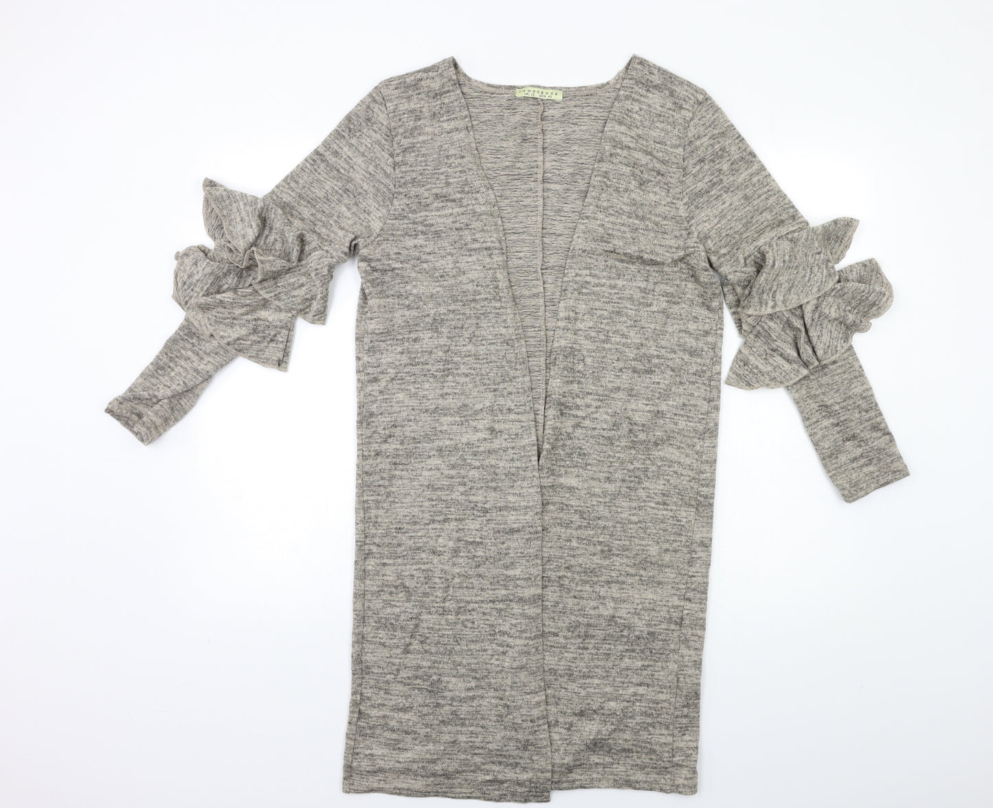 innocence Womens Beige   Cardigan Jumper Size 12  - frill