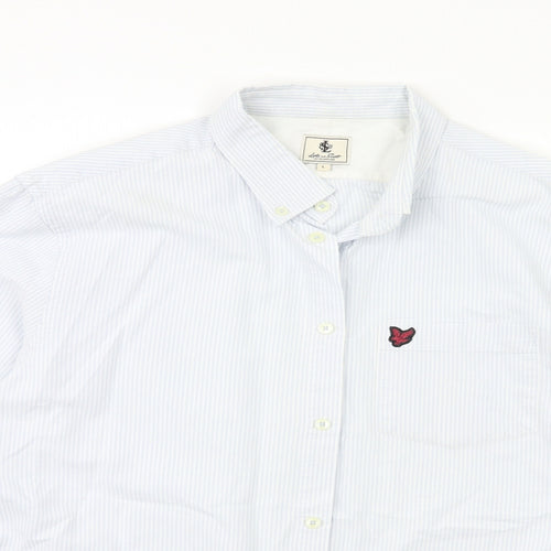 Lyle & Scott Mens Blue Striped   Button-Up Size L