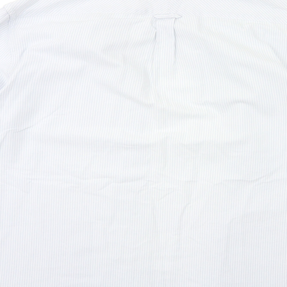 Lyle & Scott Mens Blue Striped   Button-Up Size L