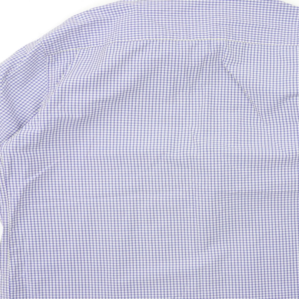 Linea Mens Blue Check   Button-Up Size L