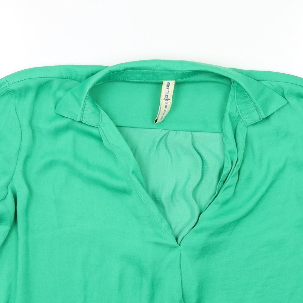 Stradivarius Womens Green   Basic Blouse Size S