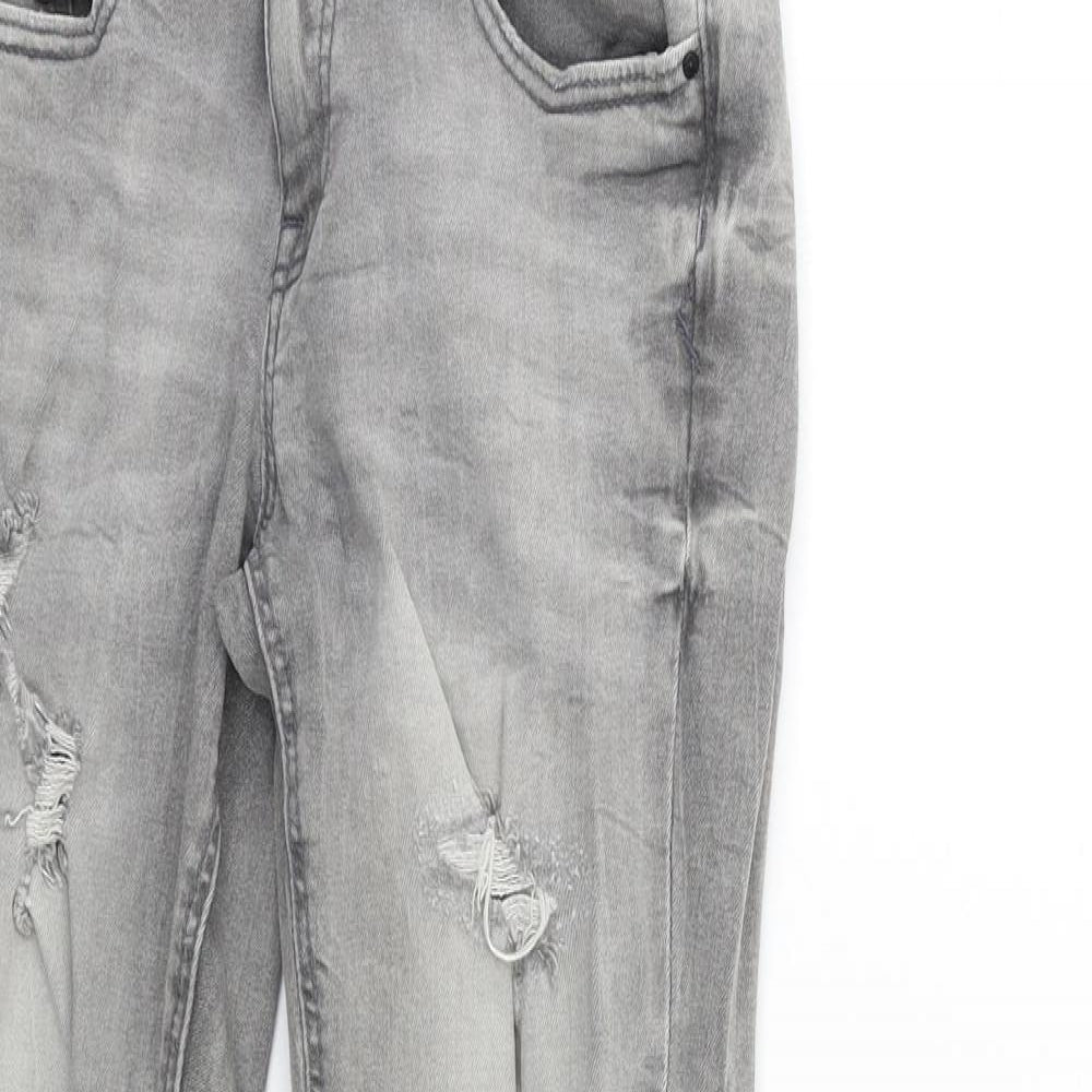 Denim & Co. Womens Grey  Denim Skinny Jeans Size 8 L28 in