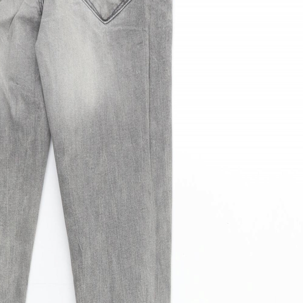 Denim & Co. Womens Grey  Denim Skinny Jeans Size 8 L28 in