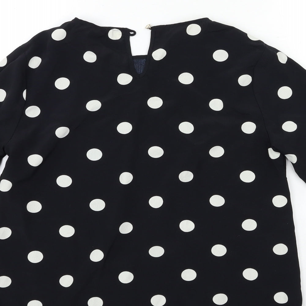 Primark Womens Black Polka Dot  Basic Blouse Size 6