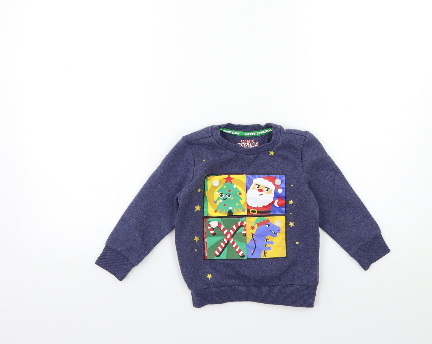 F&F Baby Blue   Pullover Jumper Size 18-24 Months  - christmas