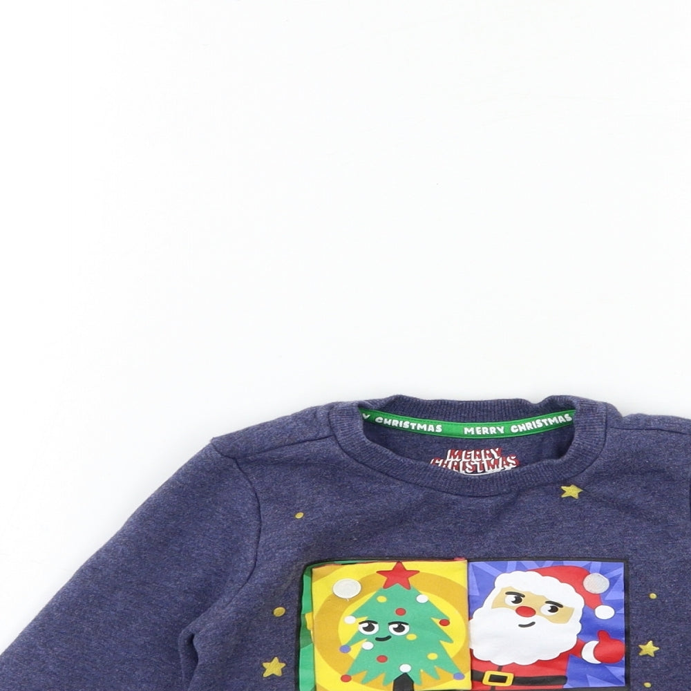 F&F Baby Blue   Pullover Jumper Size 18-24 Months  - christmas