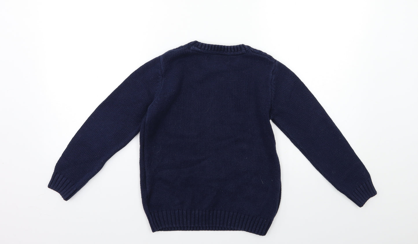 Marks and Spencer Boys Blue  Knit Pullover Jumper Size 6-7 Years