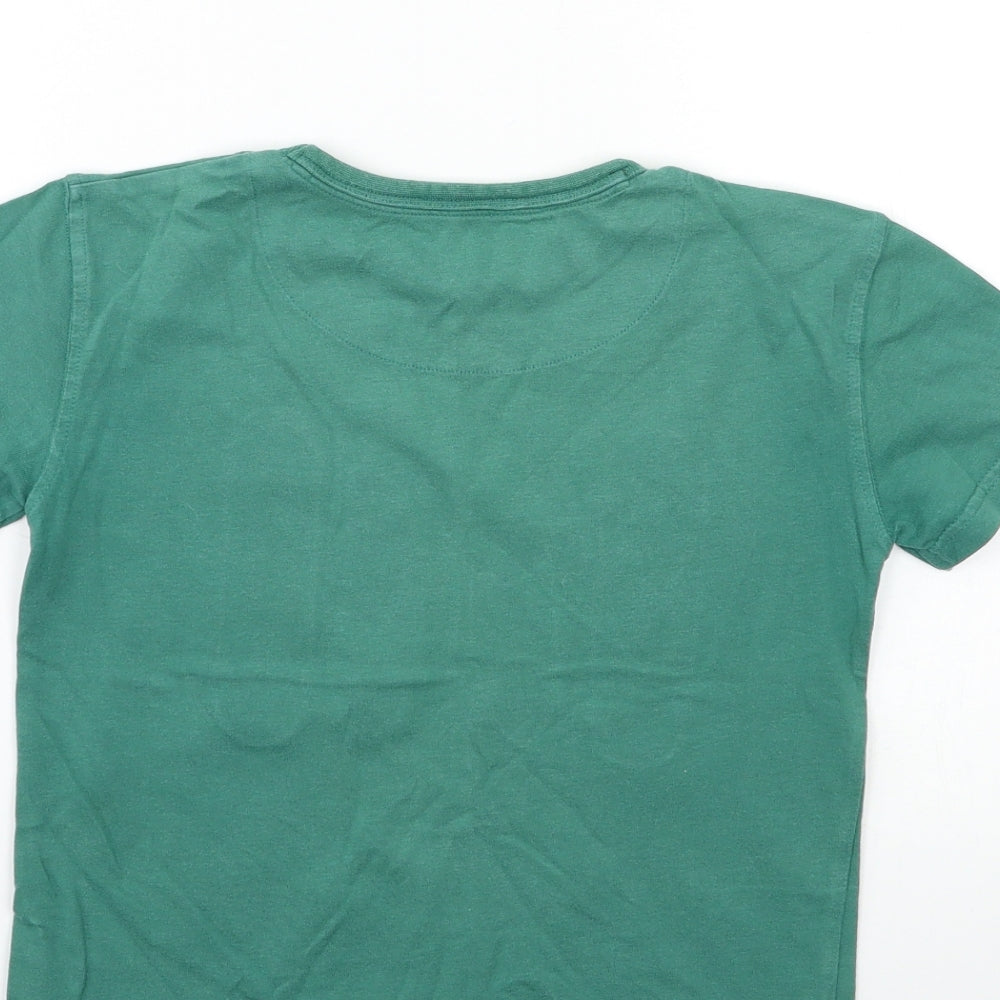 John Lewis Boys Green  Rayon Basic T-Shirt Size 7 Years