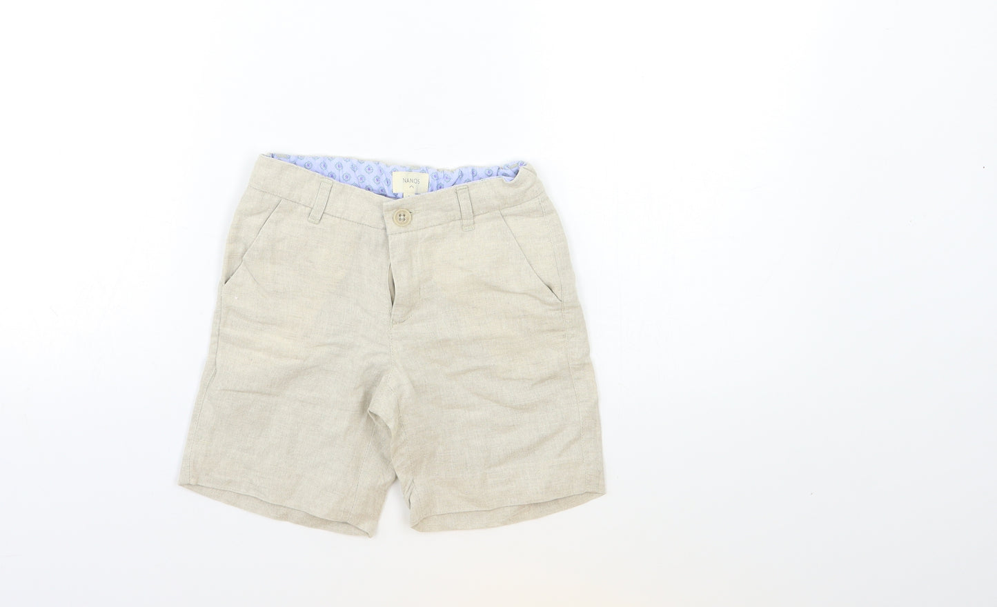 Nanos Boys Beige   Chino Shorts Size 6 Years
