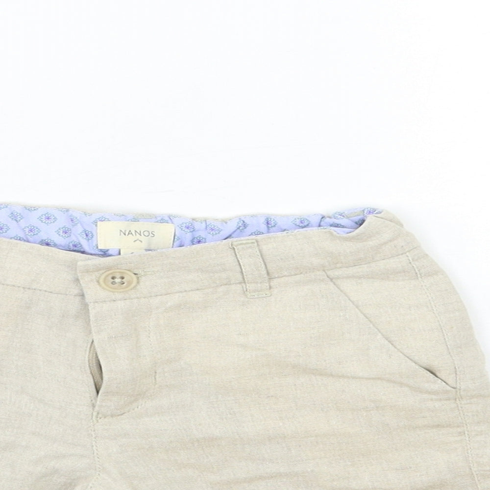 Nanos Boys Beige   Chino Shorts Size 6 Years