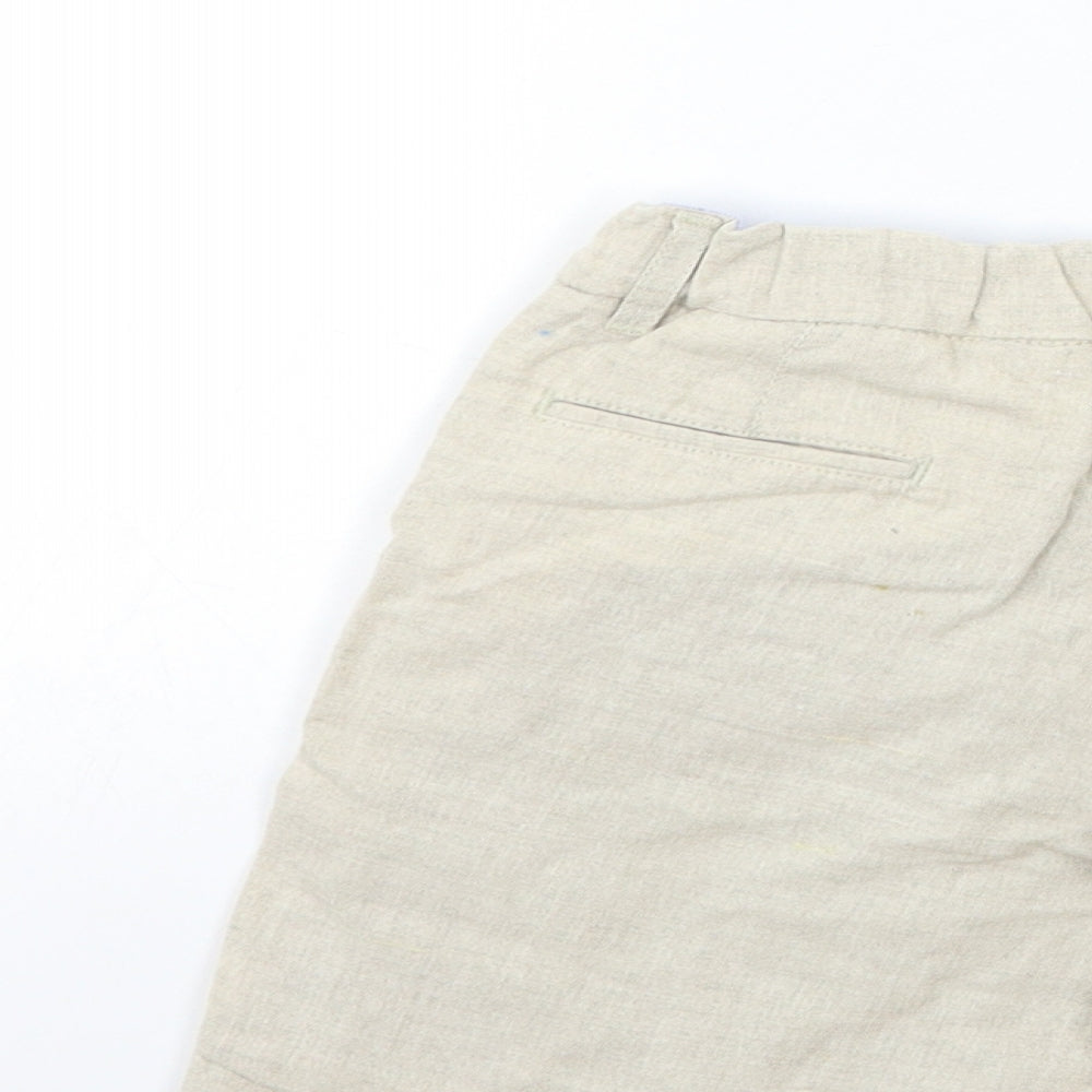 Nanos Boys Beige   Chino Shorts Size 6 Years