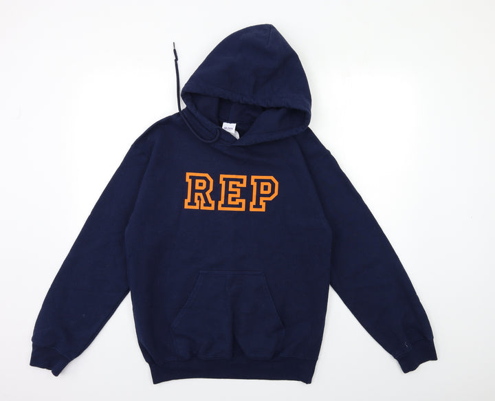 Gildan Mens Blue   Pullover Hoodie Size S