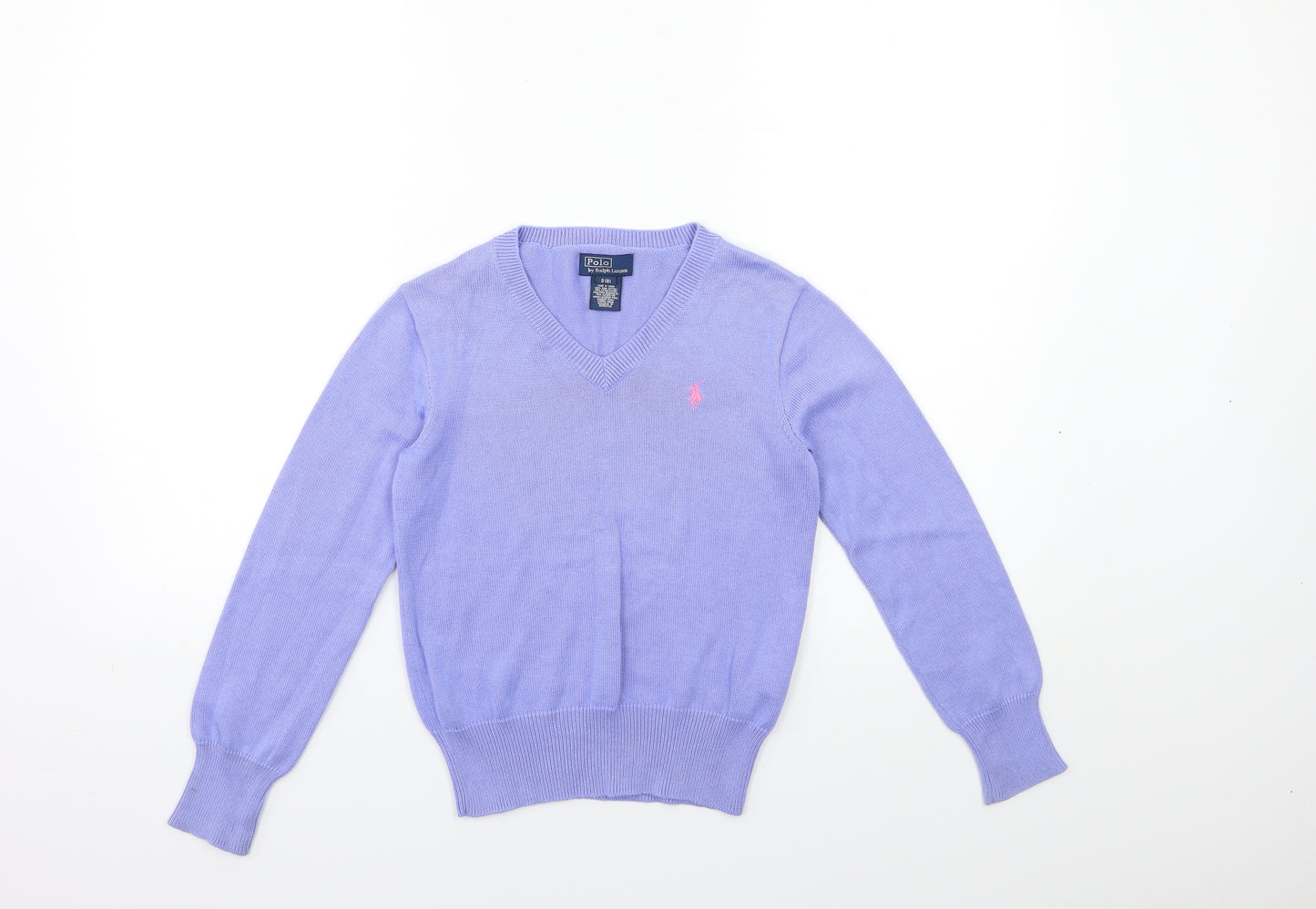 Ralph Lauren Boys Purple  Knit Pullover Jumper Size 8 Years