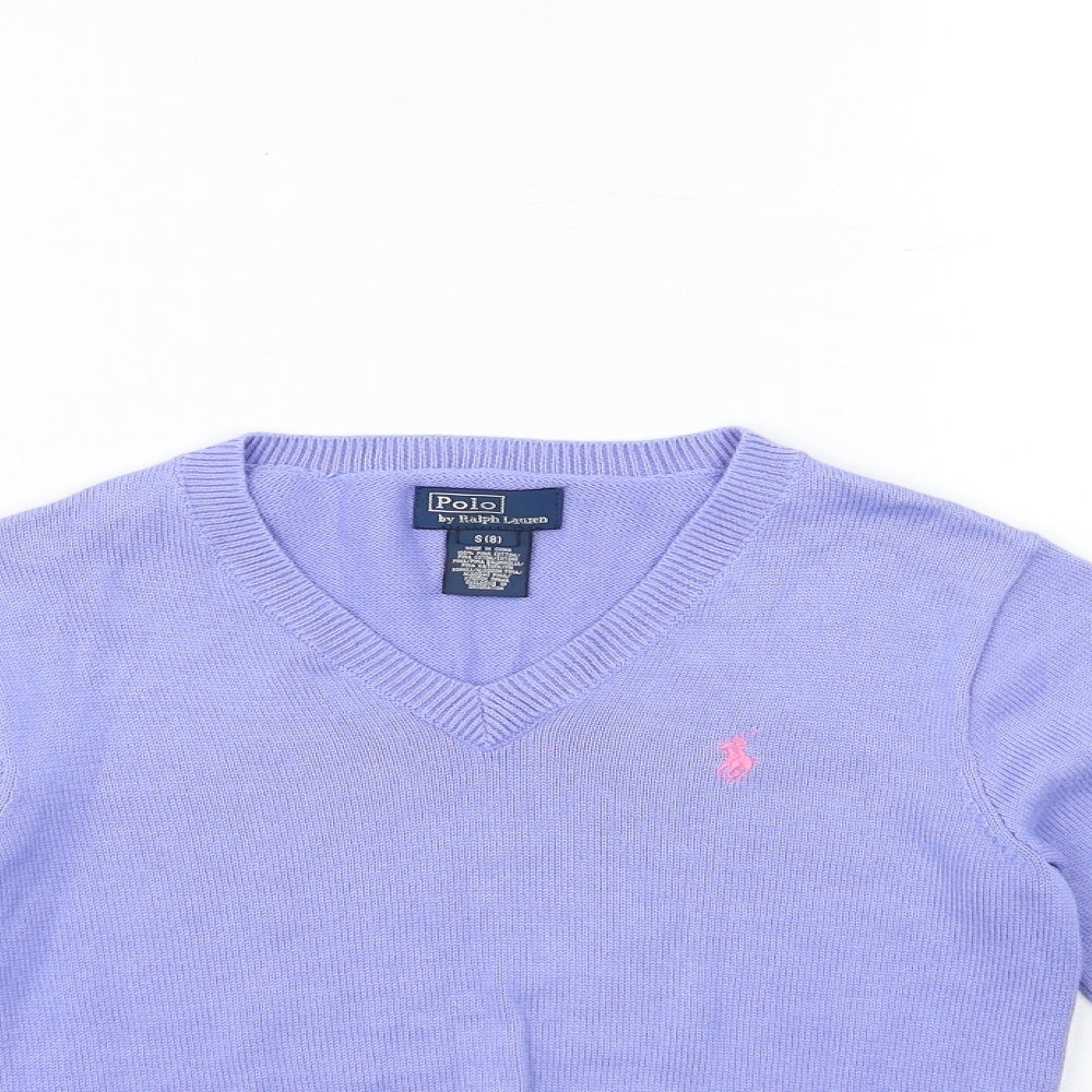 Ralph Lauren Boys Purple  Knit Pullover Jumper Size 8 Years